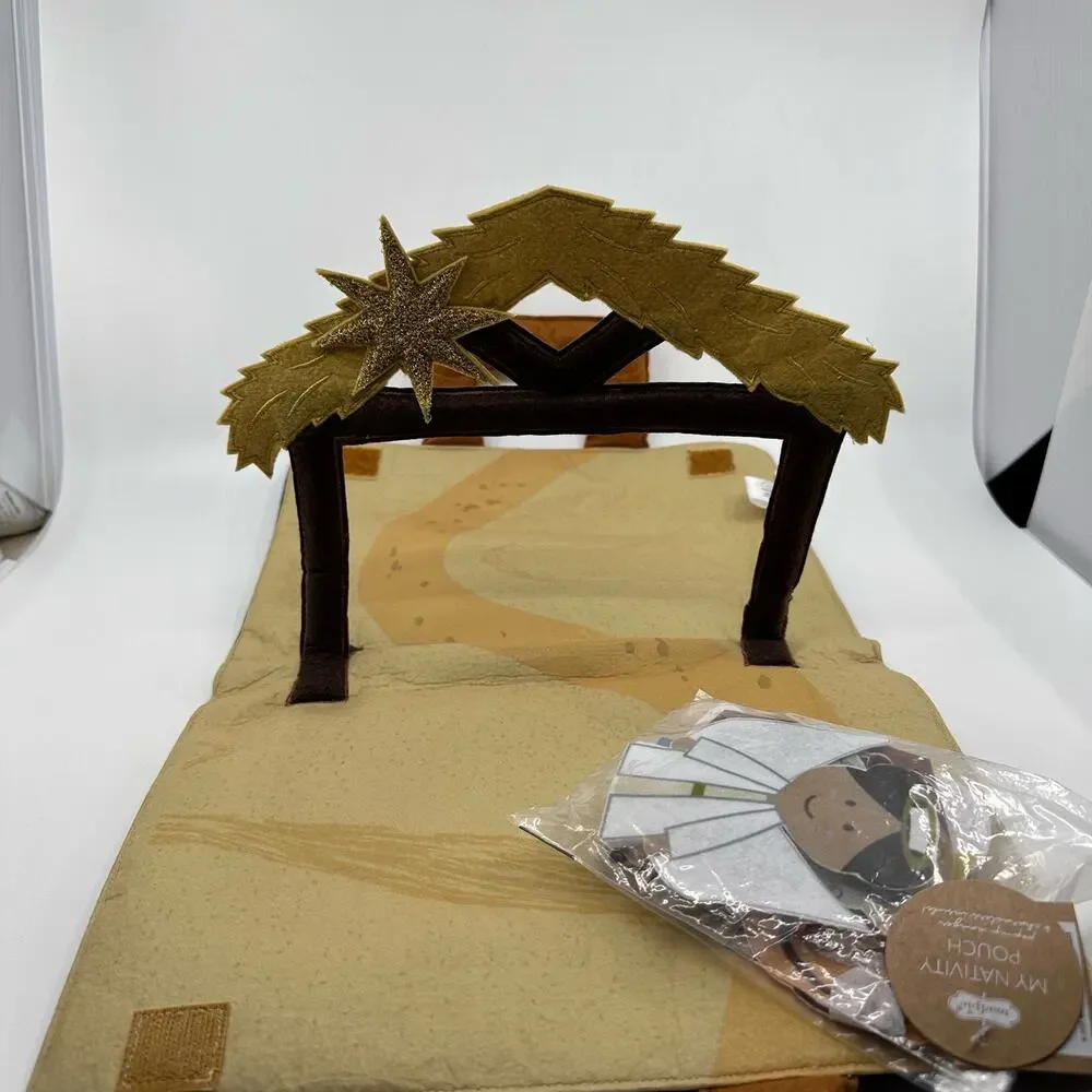 Mud Pie My Nativity Pouch Felt Nativity Set Christmas Storytelling Activity Toy